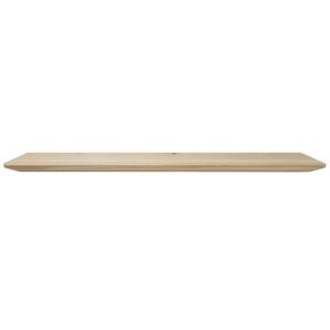 Wandplank eiken 120 bij 20 cm van 3 cm dik massief hout met verjongde facetrand - Zwevend te monteren