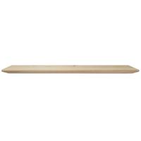 Wandplank eiken 120 bij 20 cm van 3 cm dik massief hout met verjongde facetrand - Zwevend te monteren Wandplank eiken 120 bij 20 cm van 3 cm dik massief hout met verjongde facetrand - Zwevend te monteren