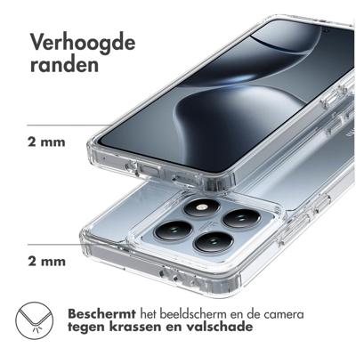 AccezzXtreme Impact Backcover voor Xiaomi 14T Telefoonhoesje Transparant