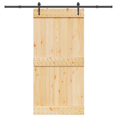 Schuifdeur met beslag 100x210 cm massief grenenhout