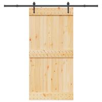 Schuifdeur met beslag 100x210 cm massief grenenhout
