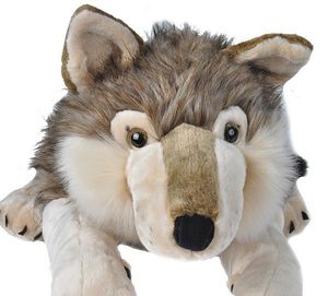 Pluche wolf knuffel 76 cm   -