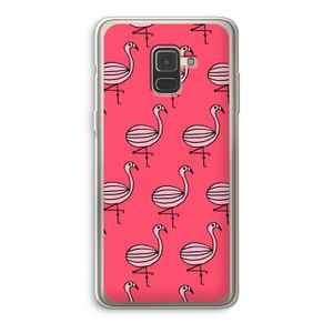 Flamingo: Samsung Galaxy A8 (2018) Transparant Hoesje