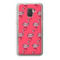 Flamingo: Samsung Galaxy A8 (2018) Transparant Hoesje