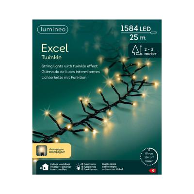 Excel twinkel outdoor 25M Champagne