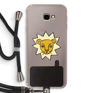 Kleine leeuw: Samsung Galaxy J4 Plus Transparant Hoesje met koord