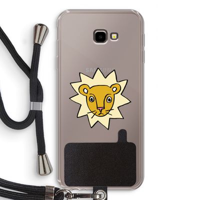 Kleine leeuw: Samsung Galaxy J4 Plus Transparant Hoesje met koord