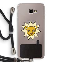 Kleine leeuw: Samsung Galaxy J4 Plus Transparant Hoesje met koord Kleine leeuw: Samsung Galaxy J4 Plus Transparant Hoesje met koord