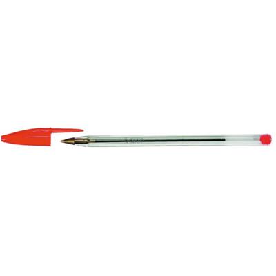 50x Bic Cristal balpen rood medium