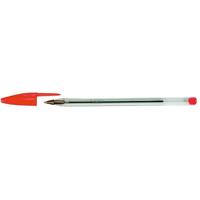 50x Bic Cristal balpen rood medium