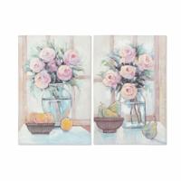 Schilderij DKD Home Decor Vaas (60 x 2,5 x 90 cm) (2 Stuks)
