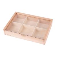 Tickit Houten Sorteerbak 6 vakjes Tickit Houten Sorteerbak 6 vakjes