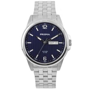 Prisma P.1664 Herenhorloge Pattern Blue 39 mm