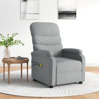 Massagestoel elektrisch stof lichtgrijs