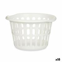 Mand Wit Polypropyleen 27 L 40 x 25 x 40 cm (18 Stuks)