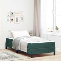 Boxspringbed met matras Donkergroen 80 x 220 cm Stof