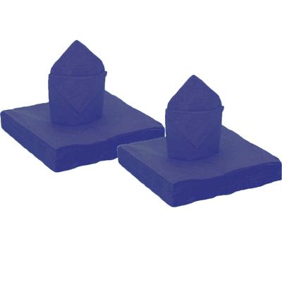 Santex Feest servetten - 50x stuks - donkerblauw - 40 x 40 cm - papier