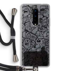 Vexx Black City : OnePlus 8 Transparant Hoesje met koord