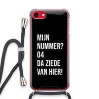 Da ziede van hier - Zwart: iPhone SE 2020 Transparant Hoesje met koord