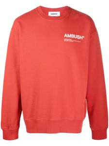 AMBUSH sweat à logo imprimé - Rouge