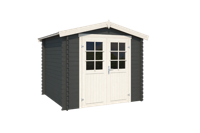Blokhut Ingo 230x230 Carbon Grey-Wit - Outdoor life