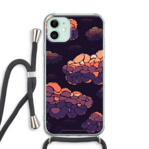 Patroon Wolken: iPhone 11 Transparant Hoesje met koord