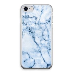 Blauw marmer: iPhone 8 Transparant Hoesje