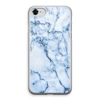 Blauw marmer: iPhone 8 Transparant Hoesje