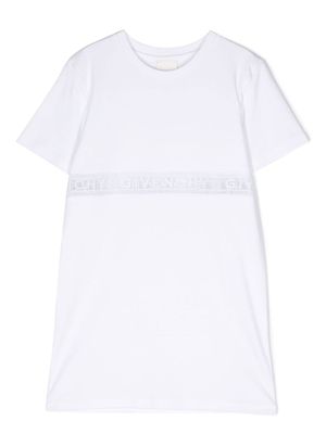 Givenchy Kids robe-chemise à bande logo - Blanc