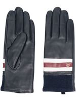 Tommy Hilfiger gants en cuir à plaque logo - Bleu - thumbnail