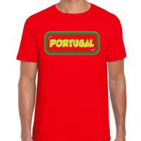 Verkleed T-shirt voor heren - Portugal - rood - voetbal supporter - themafeest