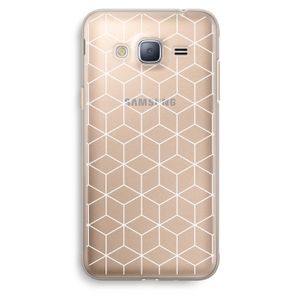 Zwart-witte kubussen: Samsung Galaxy J3 (2016) Transparant Hoesje
