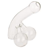 Penis wijn karaf - decanteer kan - glas - 400 ml - 12 x 20 cm - vrijgezellenfeest fun artikelen