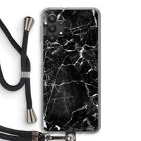 Zwart Marmer 2: Samsung Galaxy A32 5G Transparant Hoesje met koord
