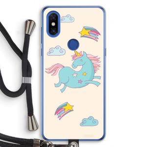 Vliegende eenhoorn: Xiaomi Mi Mix 3 Transparant Hoesje met koord