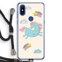 Vliegende eenhoorn: Xiaomi Mi Mix 3 Transparant Hoesje met koord