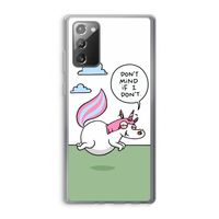 Unicorn: Samsung Galaxy Note 20 / Note 20 5G Transparant Hoesje