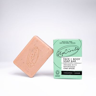 UpCircle Cinnamon & Ginger Soap Bar with Pink Clay for Sensitive Skin
