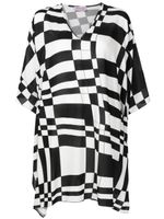 Amir Slama blouse imprimée à manches amples - Noir