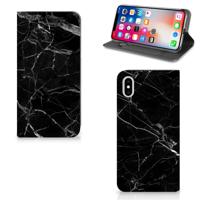 Apple iPhone Xs Max | Standcase | Marmer Zwart - Origineel Cadeau Vader