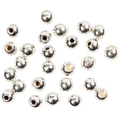 Creativ Company Eindkralen voor memory wire, d 3 mm, gatgrootte 1 mm, verzilverd, 20 stuk/ 1 doos