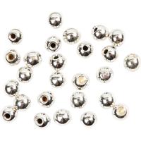 Creativ Company Eindkralen voor memory wire, d 3 mm, gatgrootte 1 mm, verzilverd, 20 stuk/ 1 doos