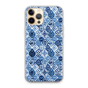 Blauw motief: iPhone 13 Pro Max Transparant Hoesje