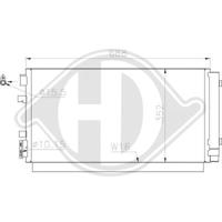 Condensor, airconditioning DIEDERICHS, u.a. für Renault - thumbnail