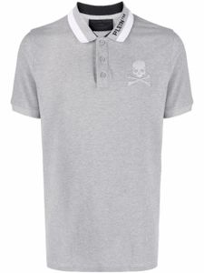 Philipp Plein polo à logo brodé - Gris