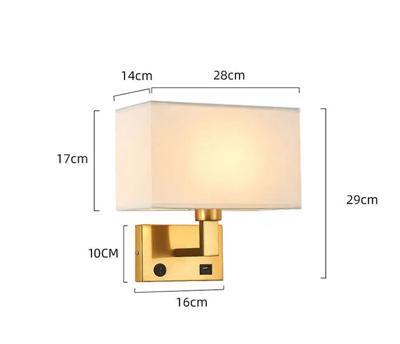 Moderne Wandlamp met Stoffen Kap