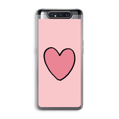 Hartje: Samsung Galaxy A80 Transparant Hoesje