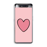 Hartje: Samsung Galaxy A80 Transparant Hoesje