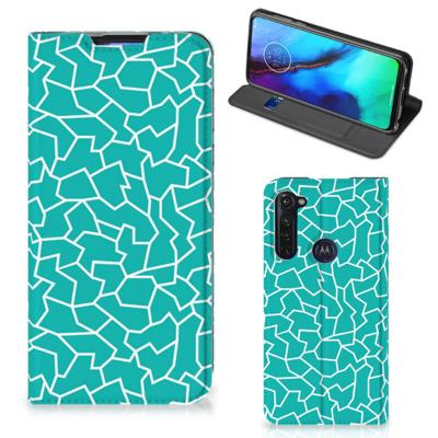 Motorola Moto G Pro | Bookcase | Cracks Blue