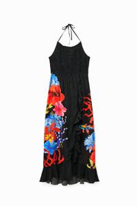 Duurzame maxi-jurk met decolleté - BLACK - M